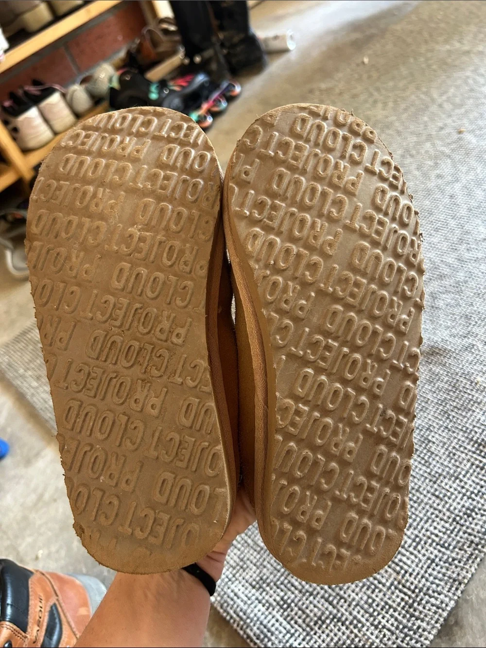Kids' Cozy Moccasin Slippers in Chestnut Brown